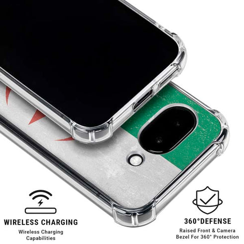 Algeria Flag Distressed Google Pixel 9a Clear Case